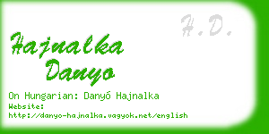 hajnalka danyo business card