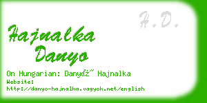 hajnalka danyo business card